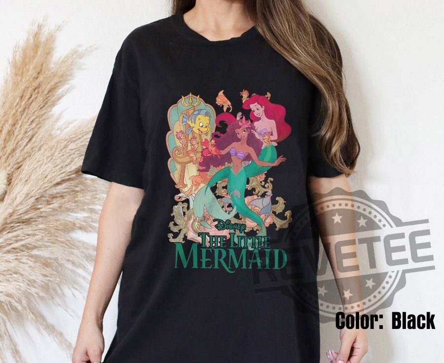 Women T-shirt Disney Princess Mermaid Ariel Printed T Shirt girl