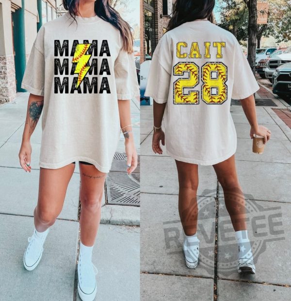 Custom Softball Mom Shirt Mom 3 revetee 1