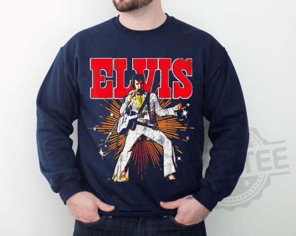 Elvis Presley Official Retro Shirt Music Rock 2 revetee 1