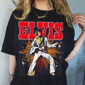 Elvis Presley Official Retro Shirt Music Rock 5 revetee 1