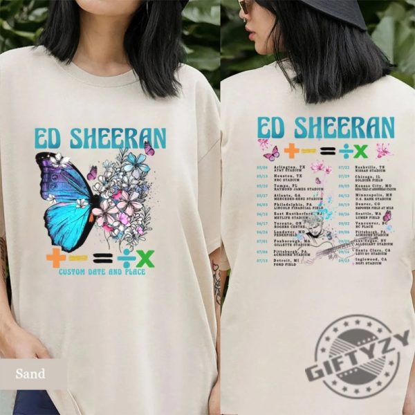 Ed Sheeran The Mathematics Tour Butterfly Shirt Hoodie Sweatshirt Giftyzy 2