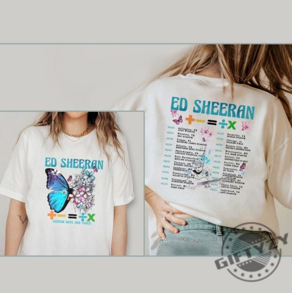 Ed Sheeran The Mathematics Tour Butterfly Shirt Hoodie Sweatshirt Giftyzy 3