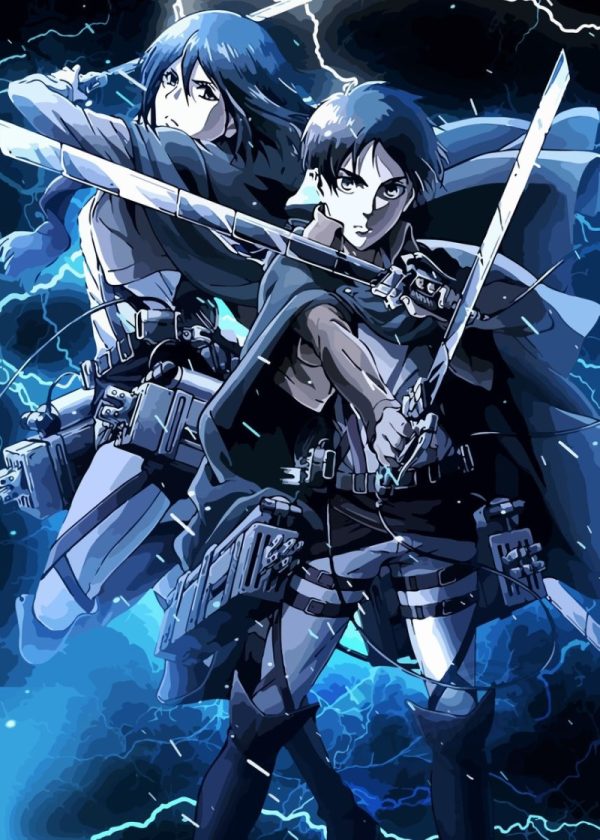 Attack On Titan Eren Mikasa Poster trendingnowe.com 1 12