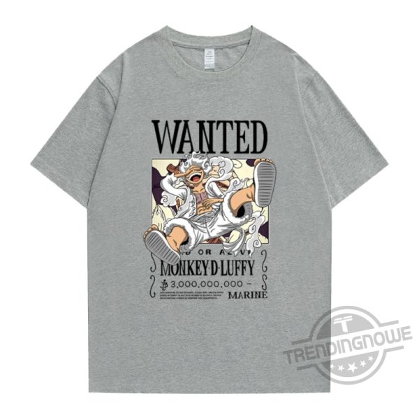 Luffy Wanted Poster Shirt Luffy Gear 5 Sun God Nika Shirt