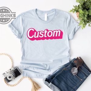 custom name barbie 2023 shirt doll baby girl personalized birthday gifts