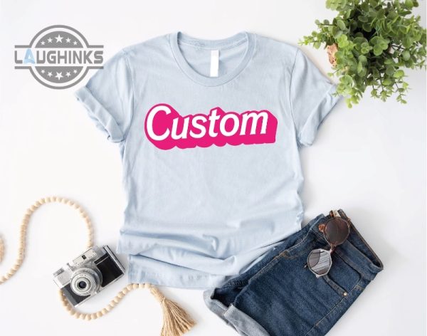 custom name barbie 2023 shirt doll baby girl personalized birthday gifts