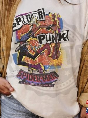 Retro Spider Punk Shirt Spider Man Across the Spider Verse Shirt revetee 2