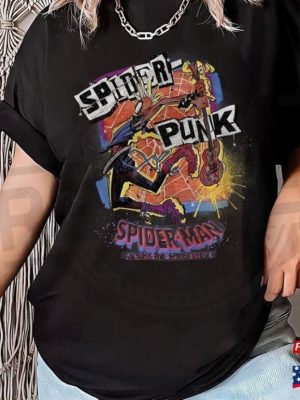 Retro Spider Punk Shirt Spider Man Across the Spider Verse Shirt revetee 3