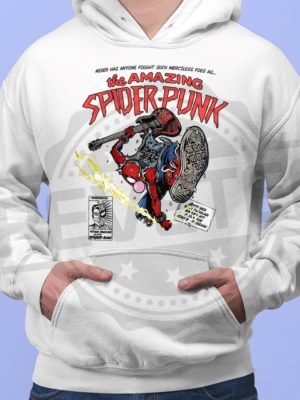 Retro The Amazing Spider Punk Shirt Spider Punk Comic Shirt revetee 3