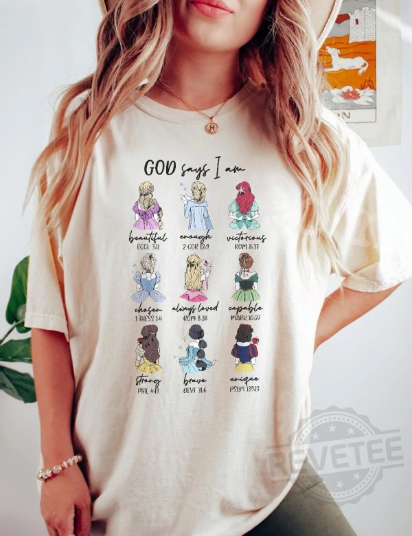 God Says I Am A Princess Disney Shirt Gift for Daughter Gift For Her revetee 1