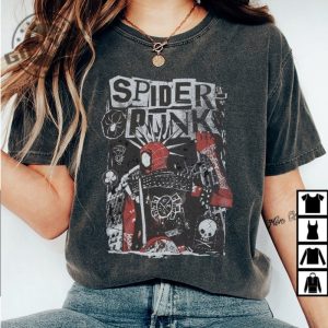 Retro Spider Punk Spider Man Across the Spider Verse Marvel Shirt giftyzy 2