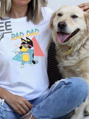 Rad Family Shirt Rad Dad Blue Shirt Rad Like Dad Tshirt Gift For Dad Rad Mom revetee.com 4