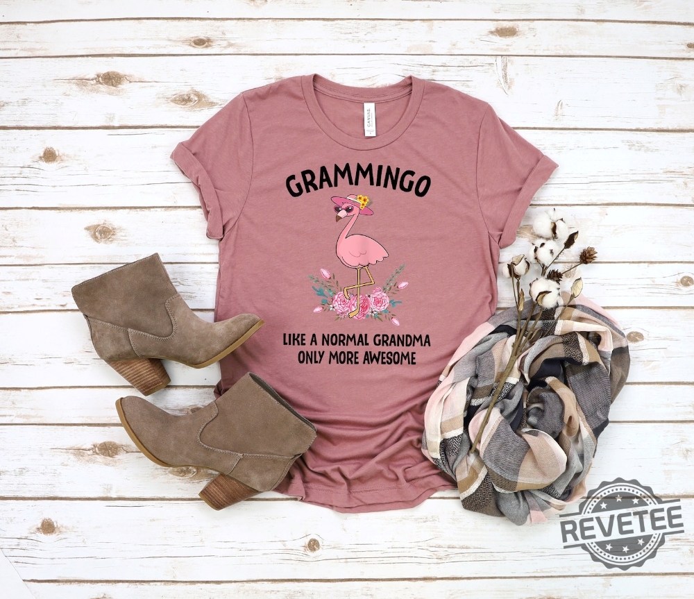 Grammingo Like A Normal Grandma Shirt Custom Flamingo Shirt