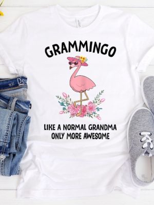 Grammingo Like A Normal Grandma Shirt Custom Flamingo Shirt revetee.com 2