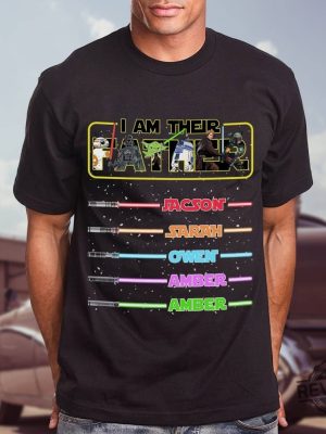 I Am Their Father Star Wars Personalized Shirt Custom Star Wars Lightsaber Shirt Dadalorian Shirt revetee.com 2