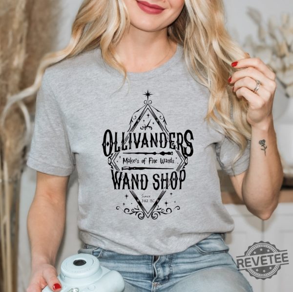 Ollivanders Wand Makers Of Fine Wands Shirt Wizard World Shirt Book Reading revetee.com 5