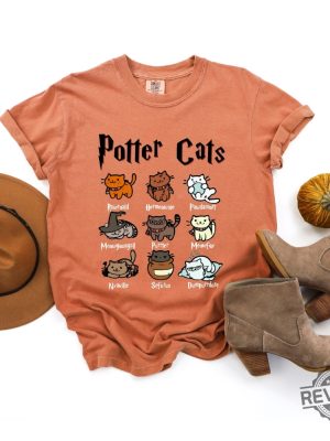 Potter Cats Wizard Castle Shirt Wizard Book Lover Shirt Harry Potter Cat revetee.com 2