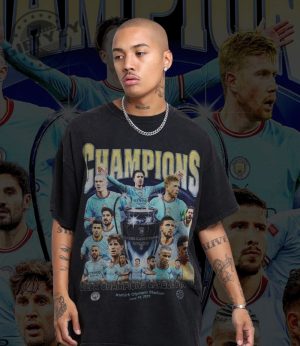 Manchester City 2023 Football Uefa Champions Vintage Shirt Hoodie giftyzy.com 2