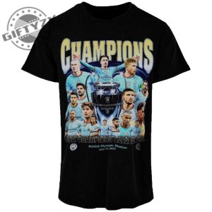 Manchester City 2023 Football Uefa Champions Vintage Shirt Hoodie giftyzy.com 3