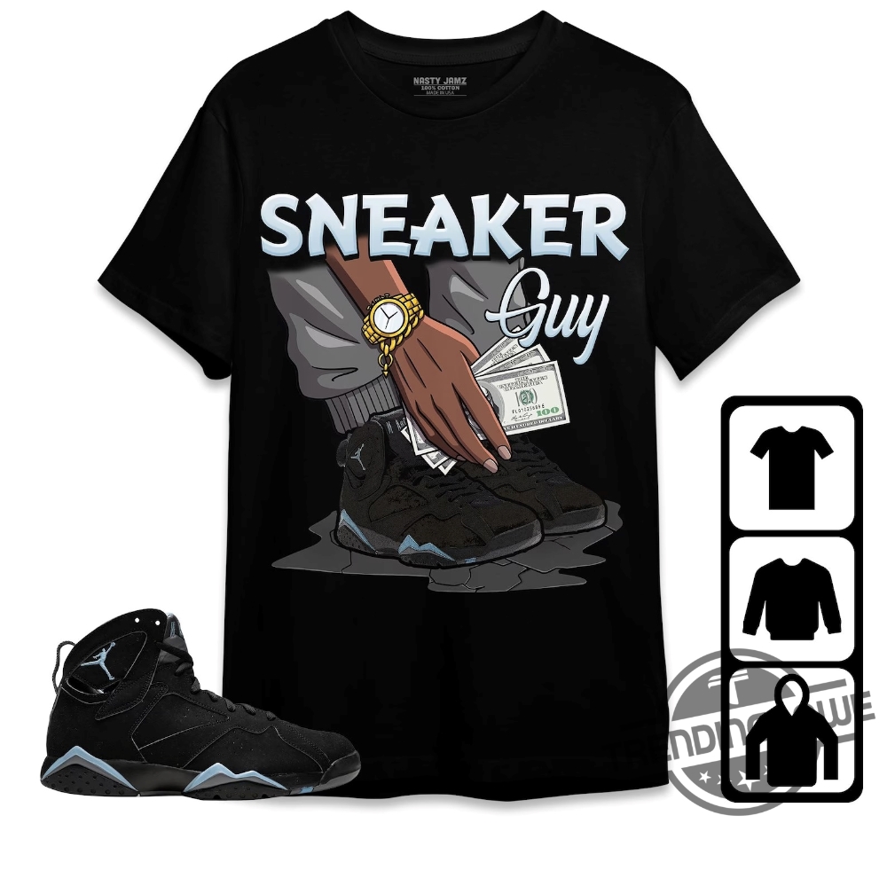 Jordan 7 Chambray Unisex Shirt Sneaker Guy Shirt To Match Sneaker