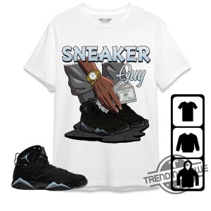Jordan 7 Chambray Unisex Shirt Sneaker Guy Shirt To Match Sneaker trendingnowe.com 2 4