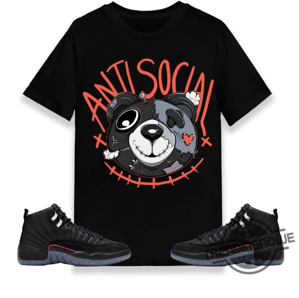 Anti Social Head Ber Unisex Shirt Match Jordan 12 Utility Grind trendingnowe.com 1 2