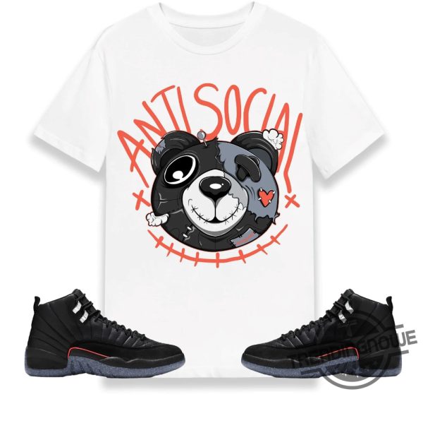 Anti Social Head Ber Unisex Shirt Match Jordan 12 Utility Grind trendingnowe.com 2 2