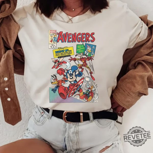 Retro Avengers Disney Shirt Magic Kingdom Disneyland Marvel Superhero Shirt revetee.com 1