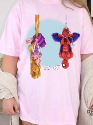 Disney Rapunzel Marvel Spiderman Shirt Disney Marvel Avengers Spiderman Shirt revetee.com 2