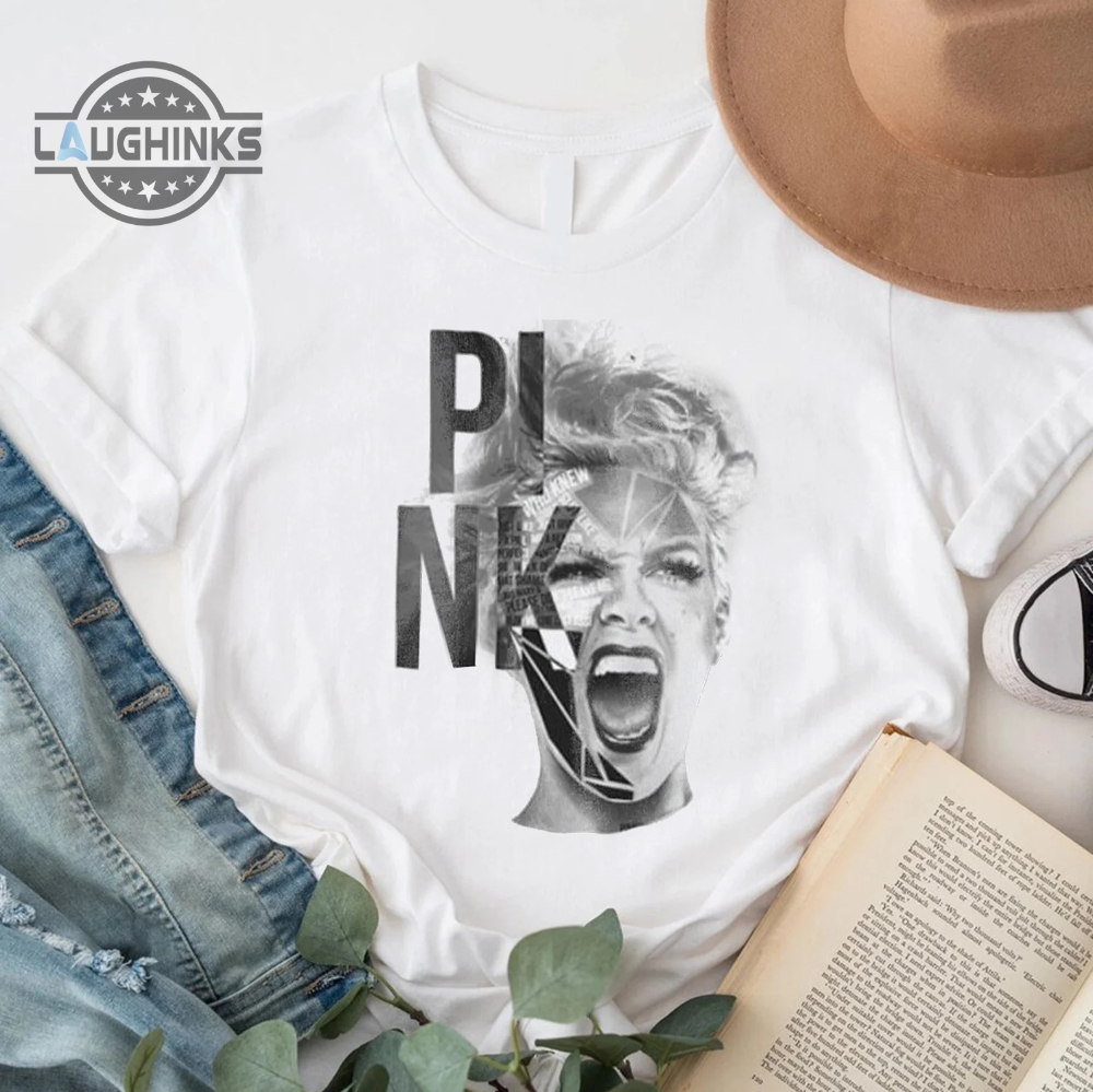 Pink Singer Art Shirt Vintage Pink Singer T Shirt Concert 2023 P!Nk Shirt Summer Carnival