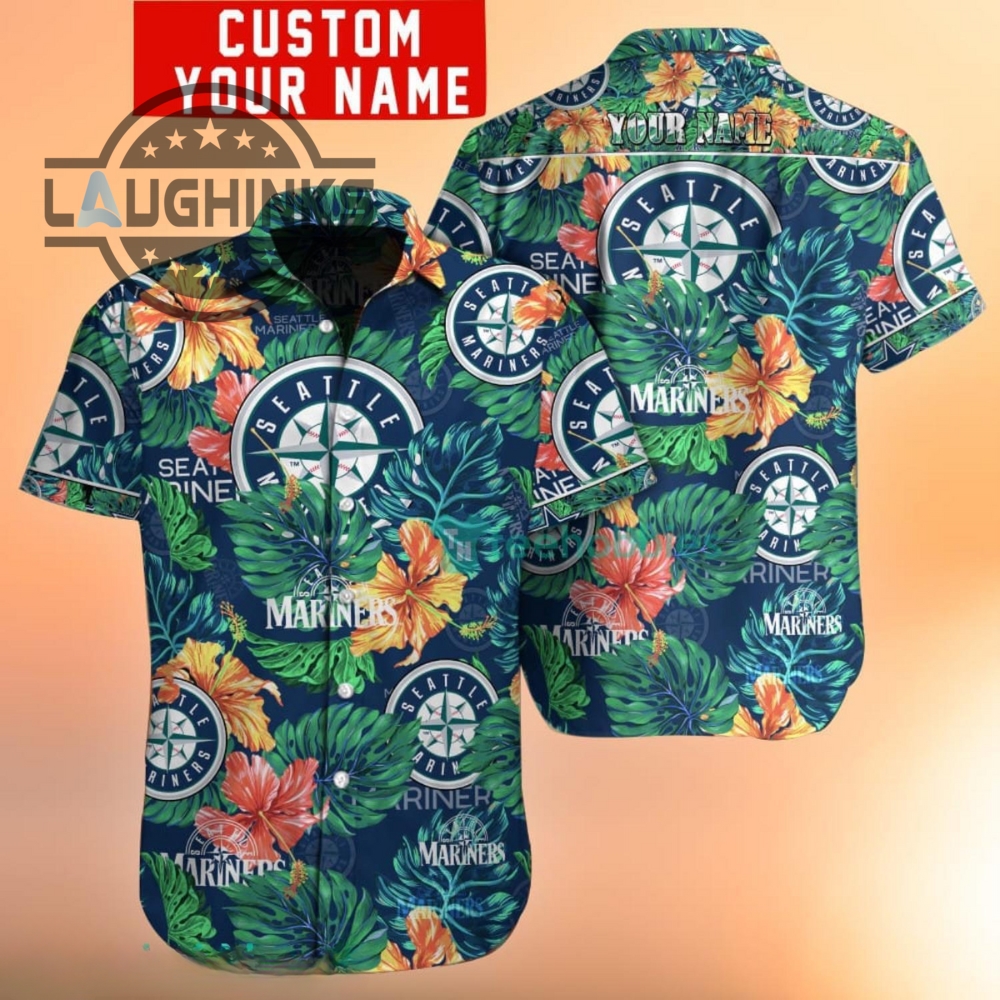 Custom Name Seattle Mariners Hawaiian Shirt And Shorts Best