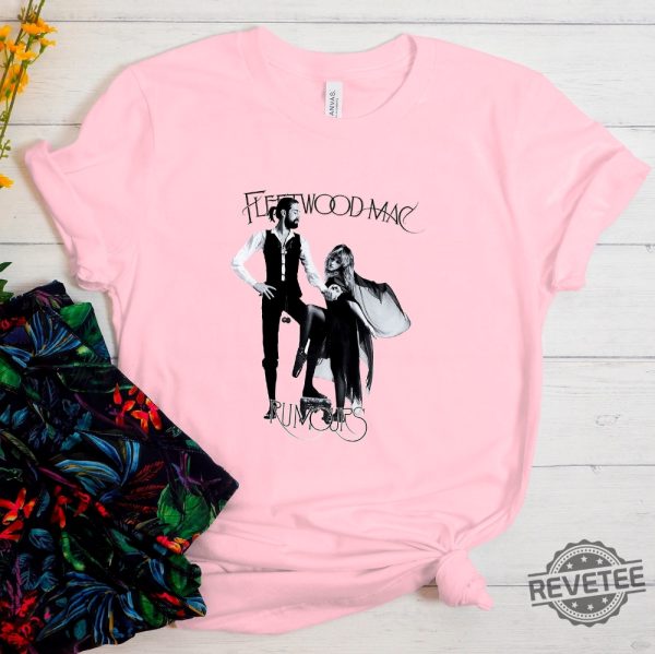 Fleetwood Mac Shirt Vintage Floral Retro Band Shirt Distressed Band Rock And Roll Shirt revetee.com 1