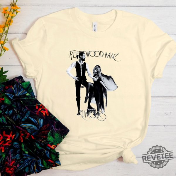 Fleetwood Mac Shirt Vintage Floral Retro Band Shirt Distressed Band Rock And Roll Shirt revetee.com 3