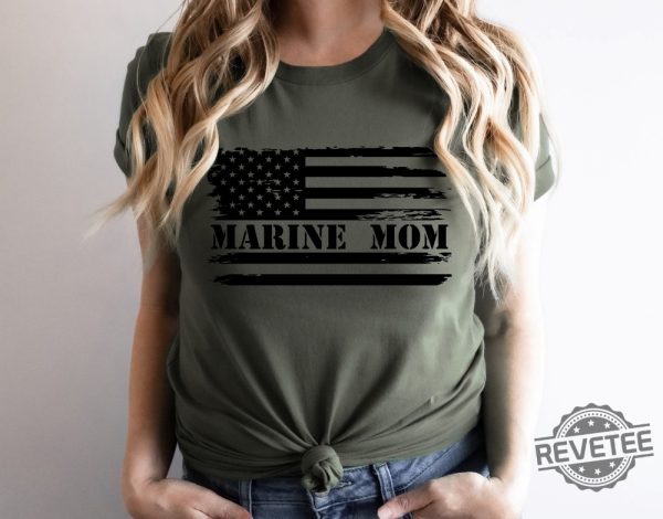Marine Mom Shirt Womens Marine Mom Tshirt Marine Corps Mom Shirt Usmc Mom Shirt revetee.com 2