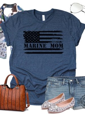 Marine Mom Shirt Womens Marine Mom Tshirt Marine Corps Mom Shirt Usmc Mom Shirt revetee.com 3