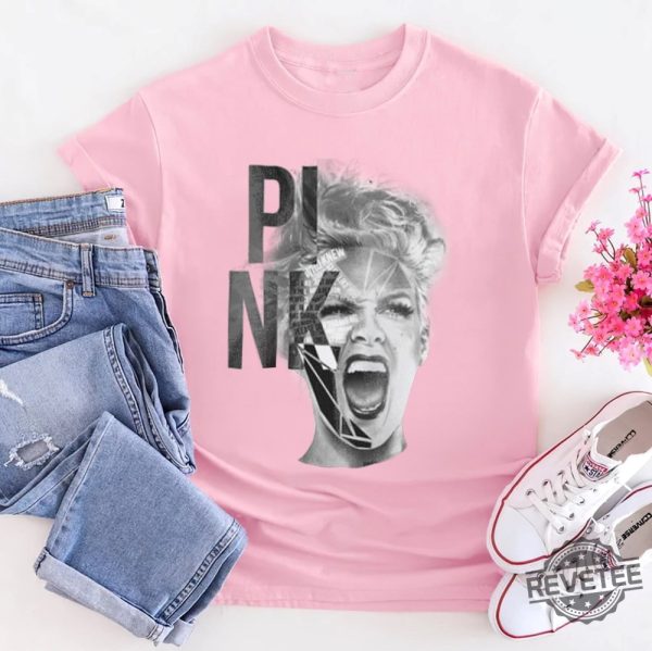 Pink Art Shirt Vintage Pink Singer T Shirt Concert 2023 Pnk Shirt Summer Carnival Music revetee.com 2