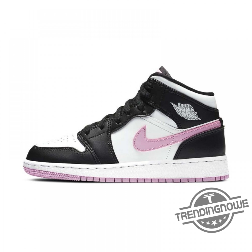 Air Jordan 1 Mid Gs White Light Arctic Pink