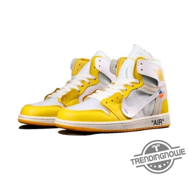 Off White X Air Jordan 1 Retro High Og Canary Yellow trendingnowe.com 3