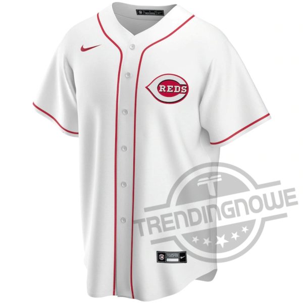 Cincinnati Reds White Home Replica Custom Jersey trendingnowe.com 2