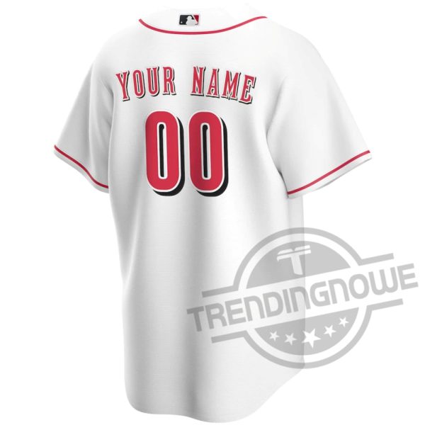 Cincinnati Reds White Home Replica Custom Jersey trendingnowe.com 3