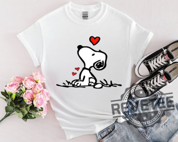 Snoopy Balloon Love Shirt For Mom Dad revetee 2