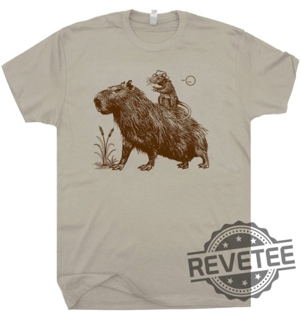 Capybara Shirt Rodent Funny Shirt Gift for Women Men Daughter Son revetee 1