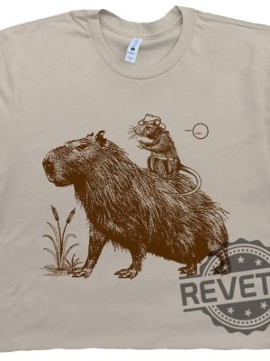 Capybara Shirt Rodent Funny Shirt Gift for Women Men Daughter Son revetee 2