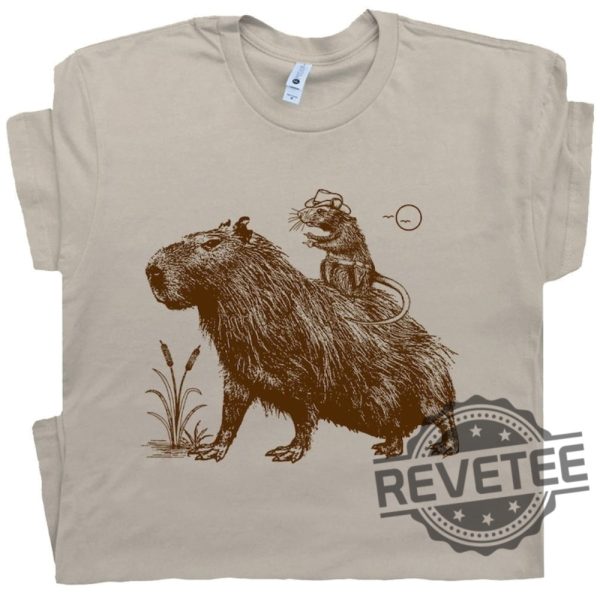 Capybara Shirt Rodent Funny Shirt Gift for Women Men Daughter Son revetee 2