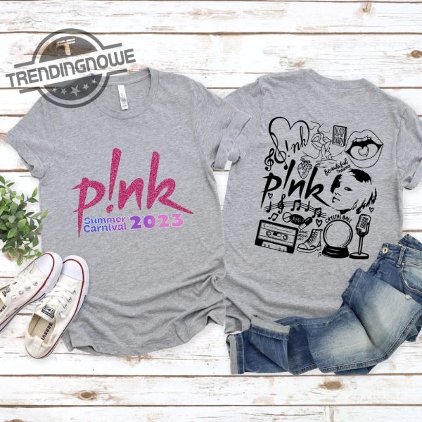Pink Singer Summer Carnival 2023 Tour Shirt Trustfall Album Pink Tour Shirt trendingnowe.com 1