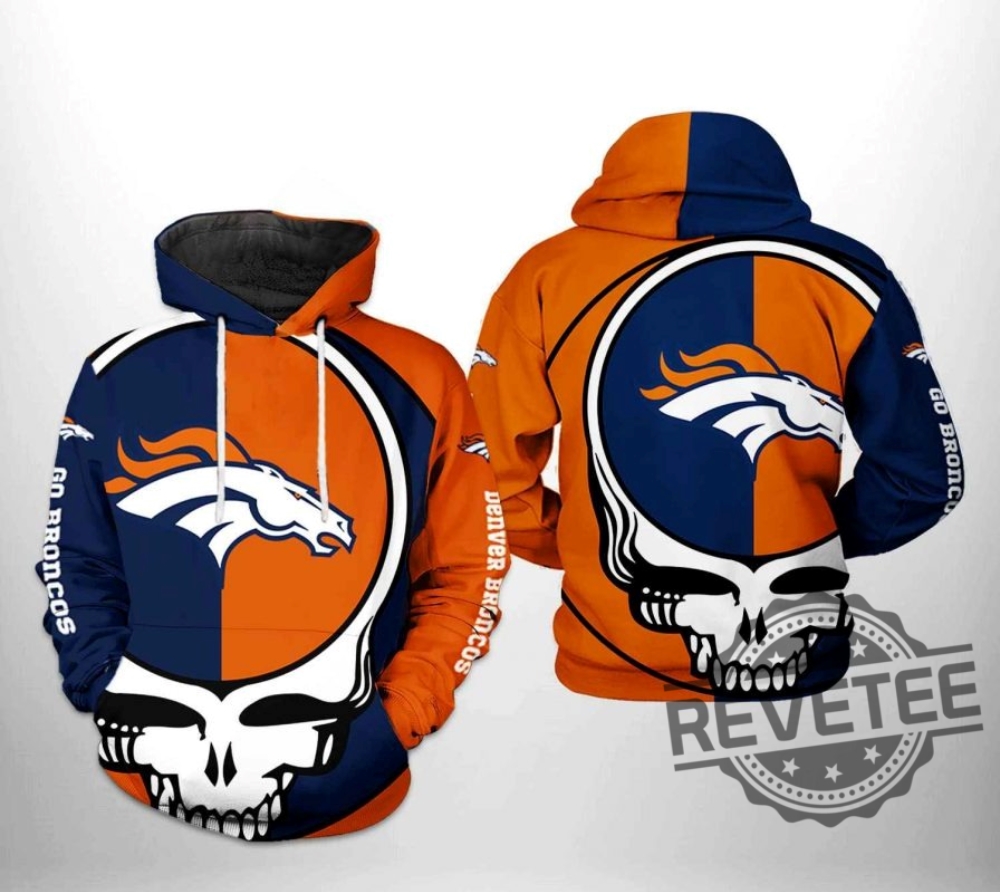 Denver Broncos Team Logo Football 3D Hoodie Nfl 3D Sweatshirt