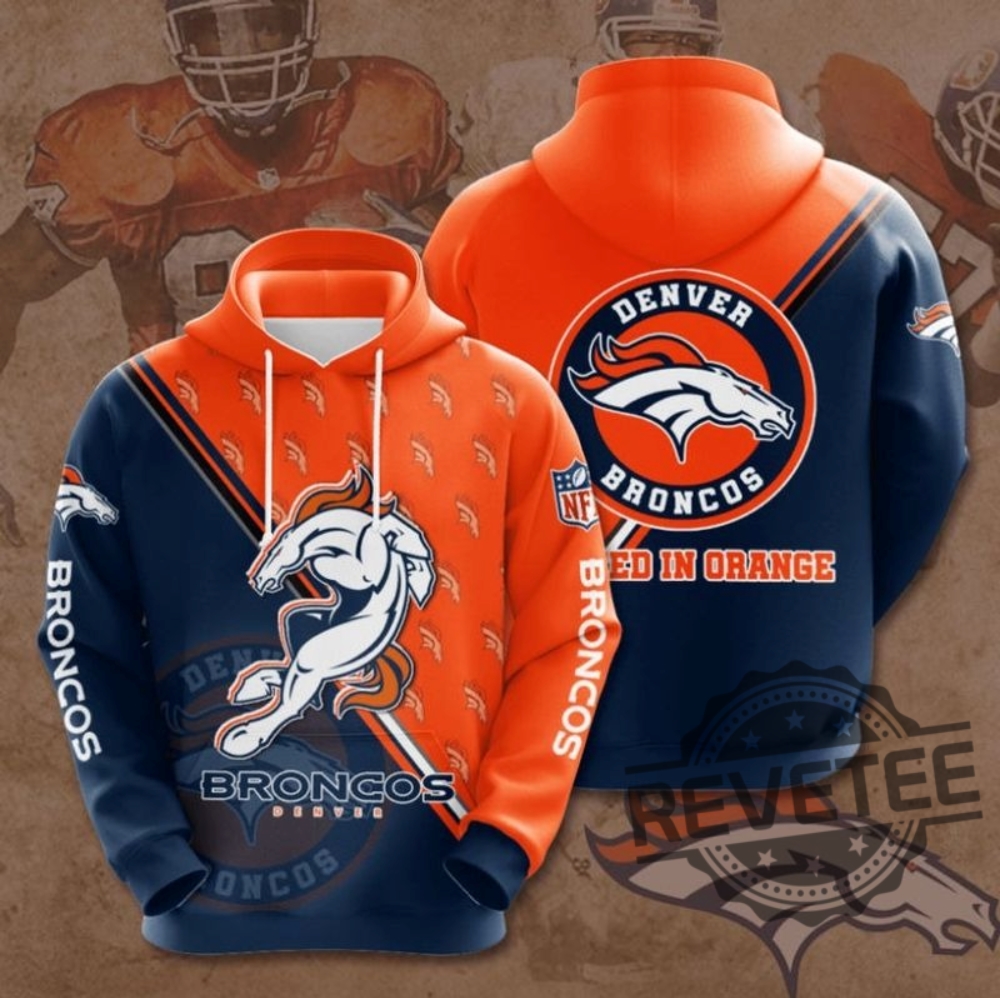 Denver Broncos 100% Polyester Sublimated Hoodies