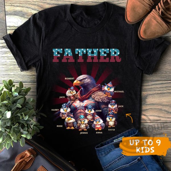 Caption America Dad Eagle Gift For 4th Of July Shirt trendingnowe.com 2