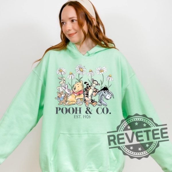 Vintage Disney Floral Pooh And Co Est 1926 Shirt Retro Disney Pooh Bear Shirt revetee.com 1