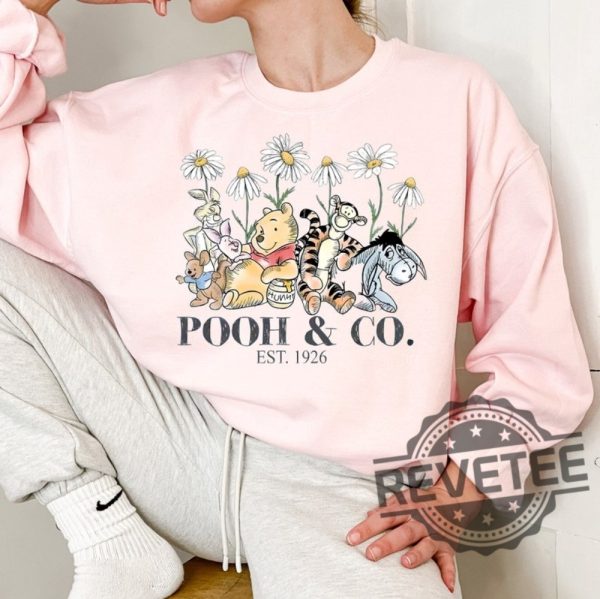 Vintage Disney Floral Pooh And Co Est 1926 Shirt Retro Disney Pooh Bear Shirt revetee.com 3